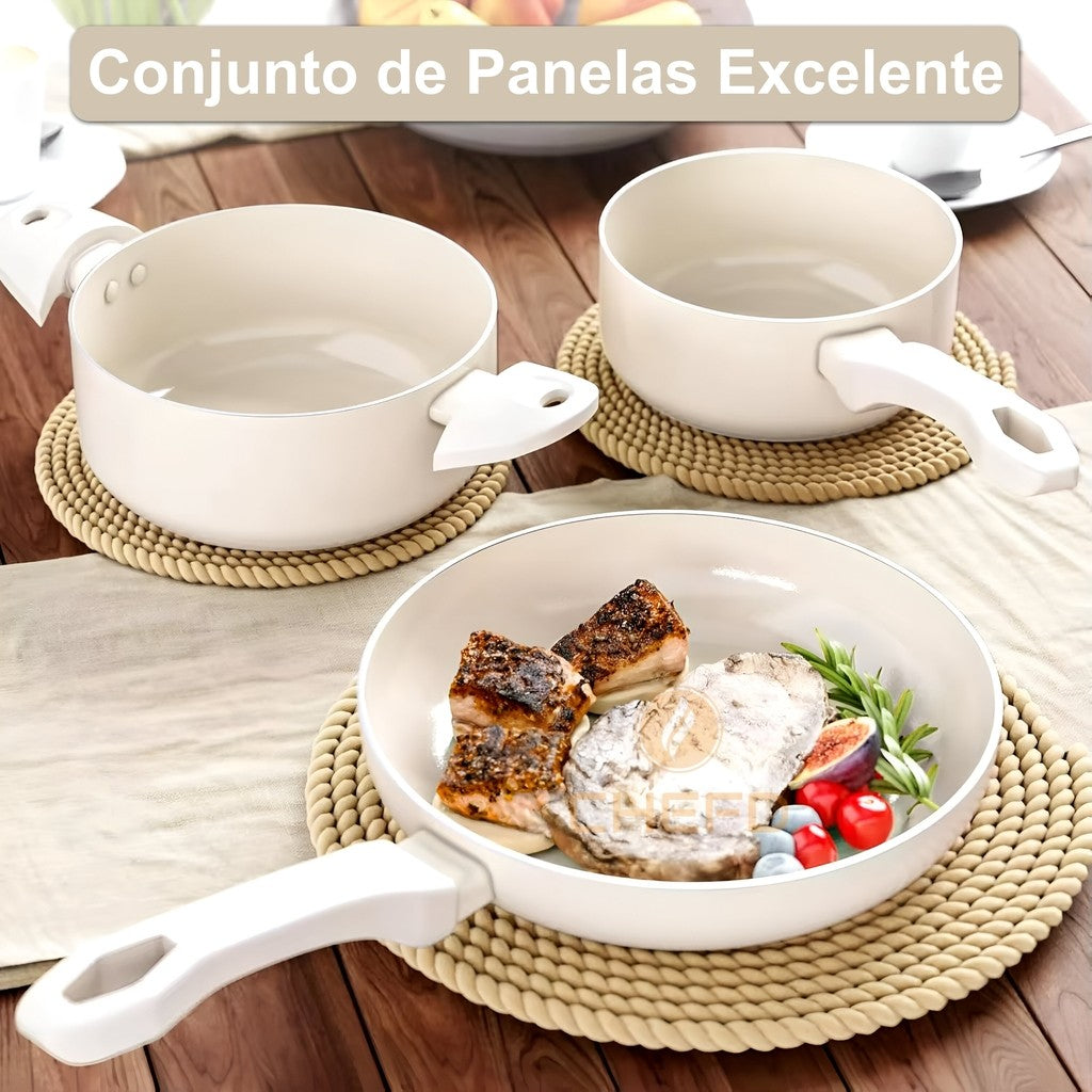 3 Panelas de Cerâmica