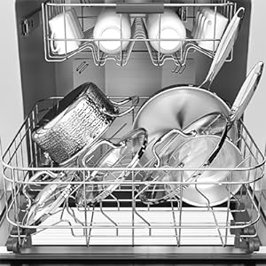 Conjunto de Panelas 6 Peças Aço Inox-Antiaderente e Moderna